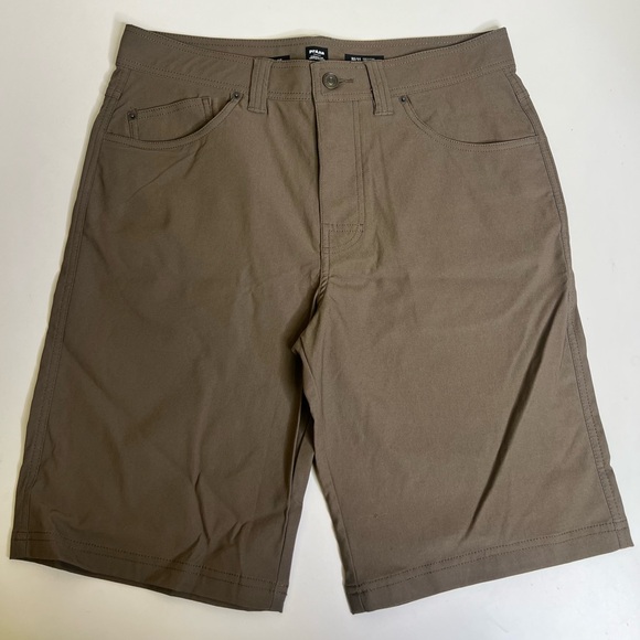 Prana Other - Prana Men's Brown Flat Front Shorts - Size 32 x 11